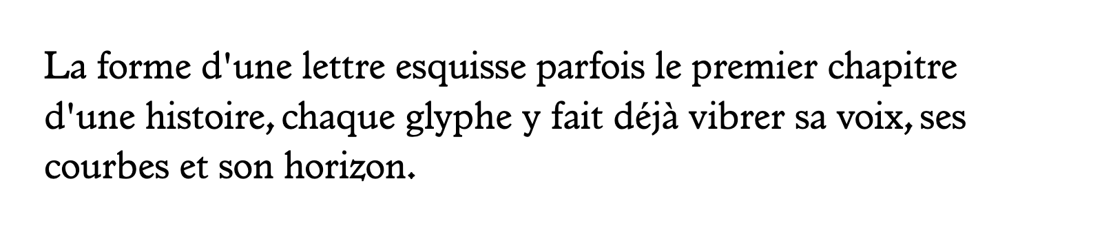 Phrase commune composée en Italian Old Style MT Std