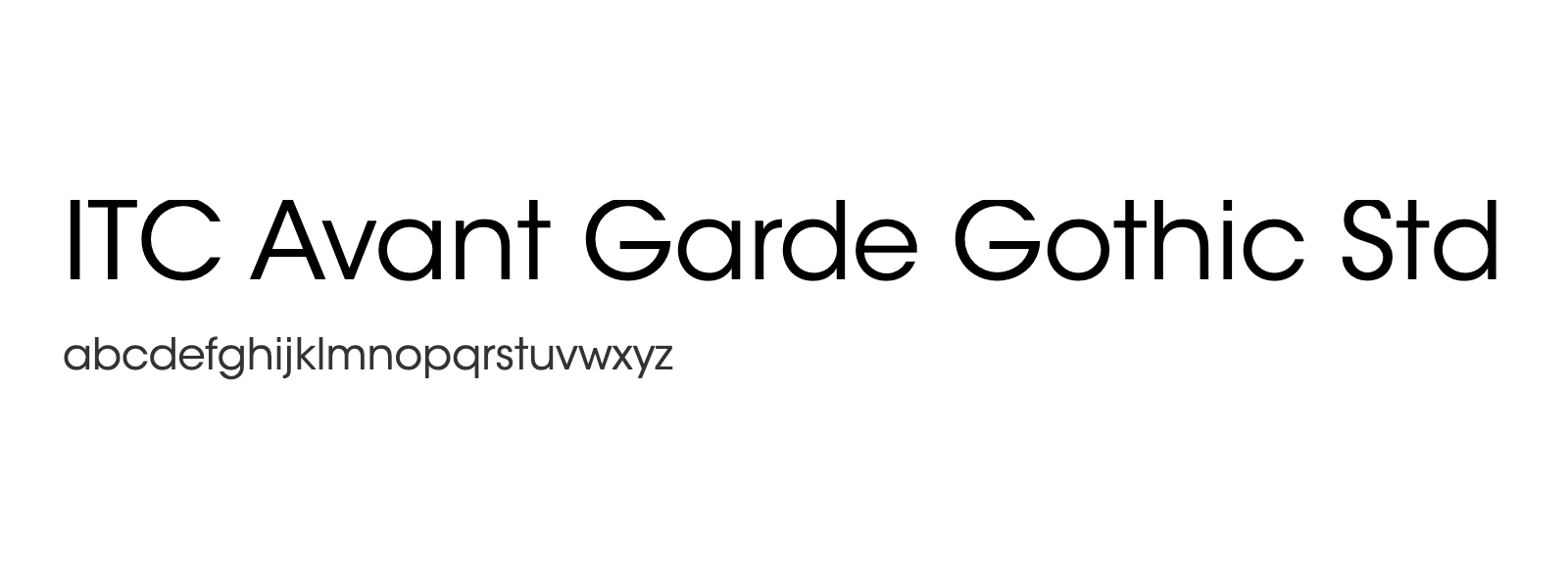 Spécimen de ITC Avant Garde Gothic Std