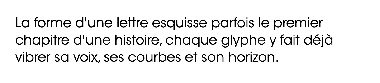 Phrase commune composée en ITC Avant Garde Gothic Std