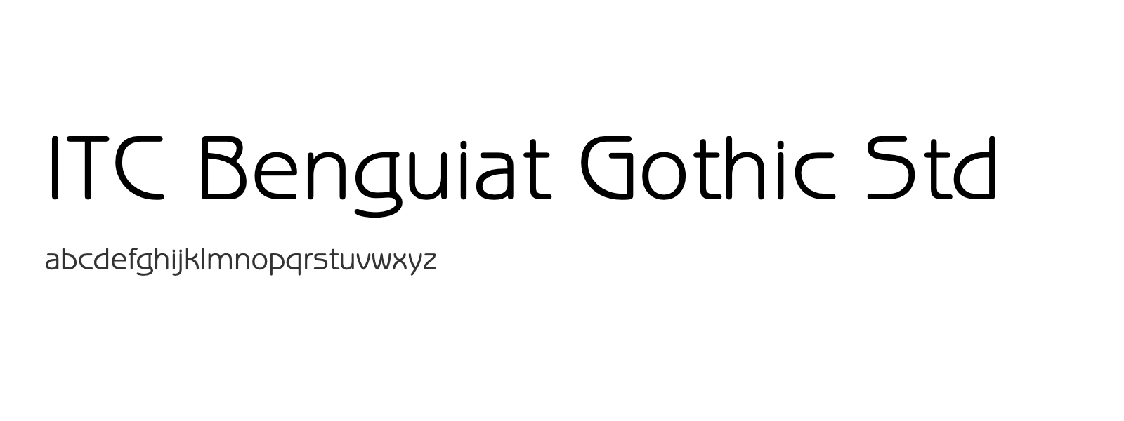Spécimen de ITC Benguiat Gothic Std