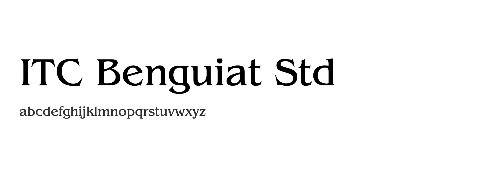 Spécimen de ITC Benguiat Std