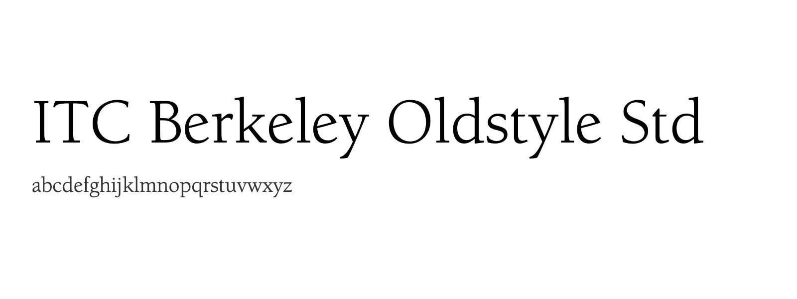 Spécimen de ITC Berkeley Oldstyle Std