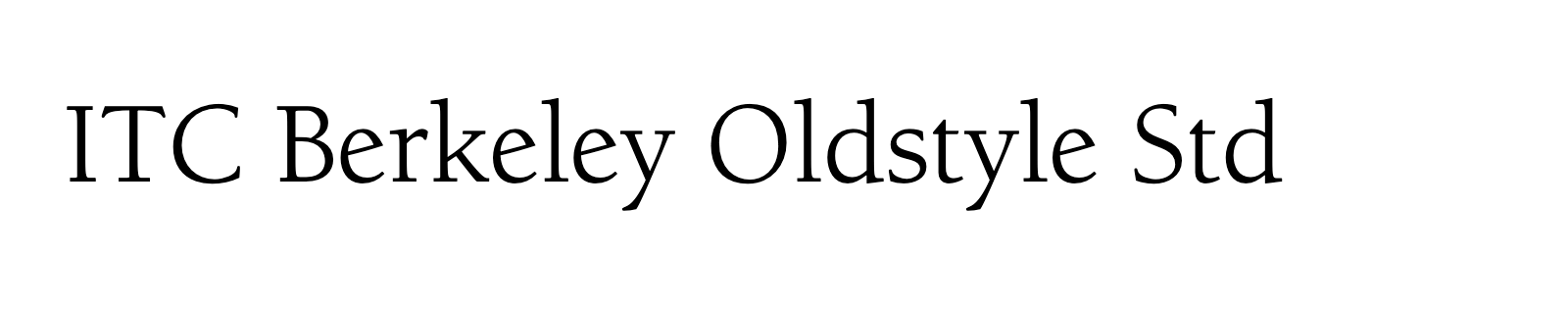 Nom de la famille ITC Berkeley Oldstyle Std composé dans la police