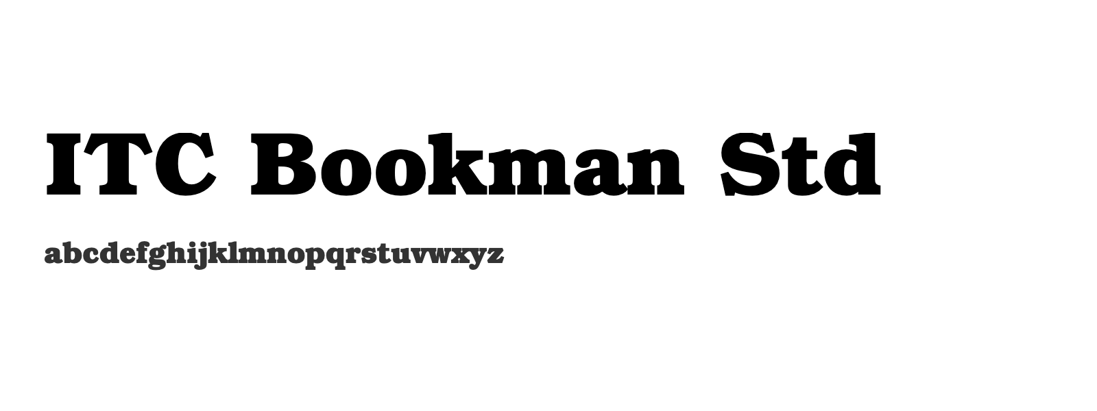 Spécimen de ITC Bookman Std