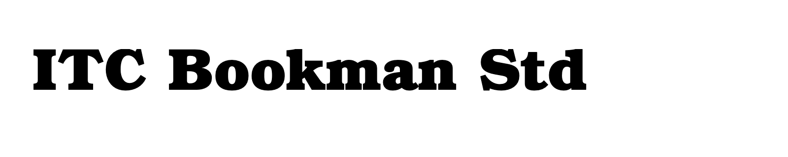 Nom de la famille ITC Bookman Std composé dans la police
