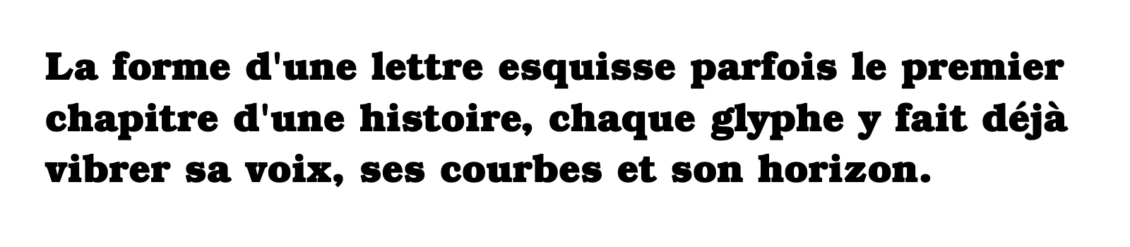 Phrase commune composée en ITC Bookman Std
