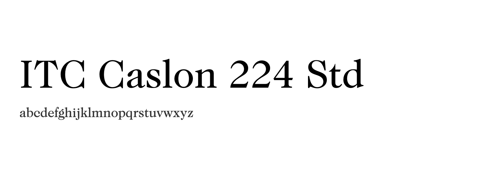 Spécimen de ITC Caslon 224 Std