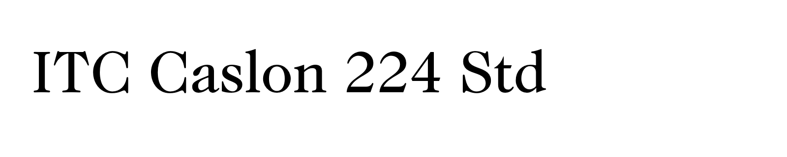 Nom de la famille ITC Caslon 224 Std composé dans la police