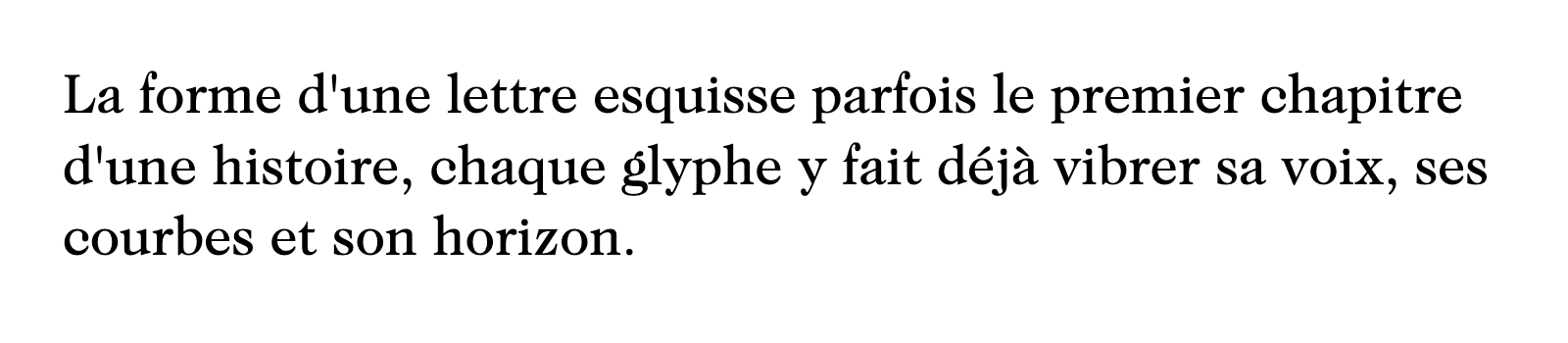 Phrase commune composée en ITC Caslon 224 Std
