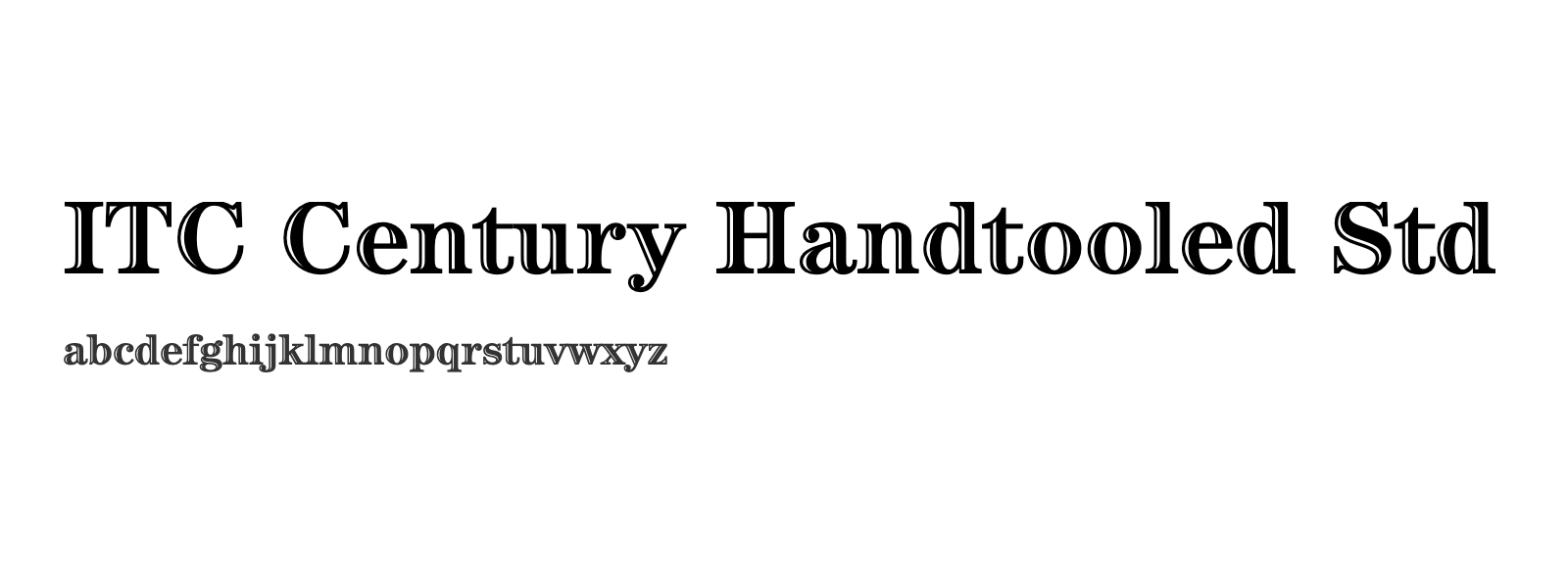Spécimen de ITC Century Handtooled Std