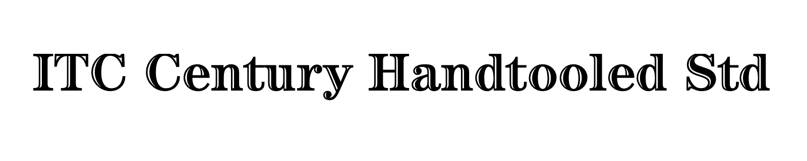 Nom de la famille ITC Century Handtooled Std composé dans la police