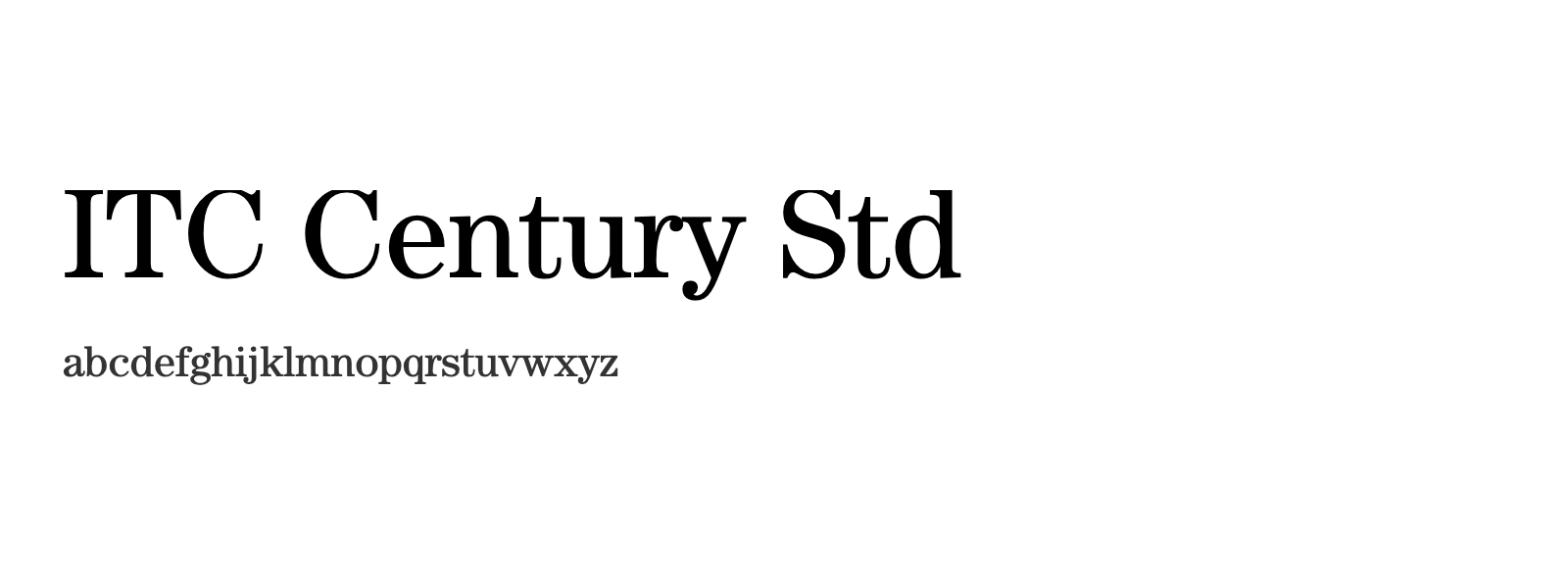 Spécimen de ITC Century Std