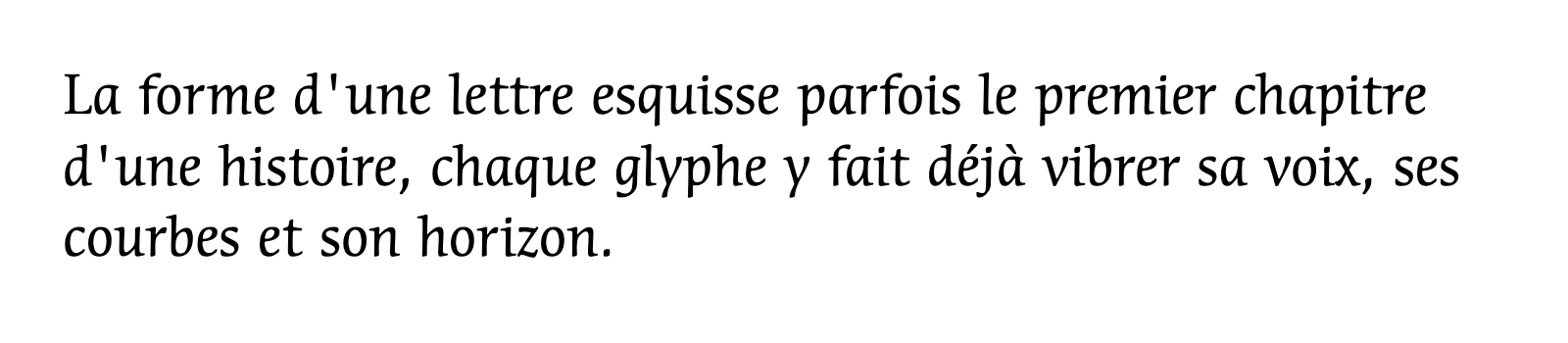 Phrase commune composée en ITC Cerigo Std
