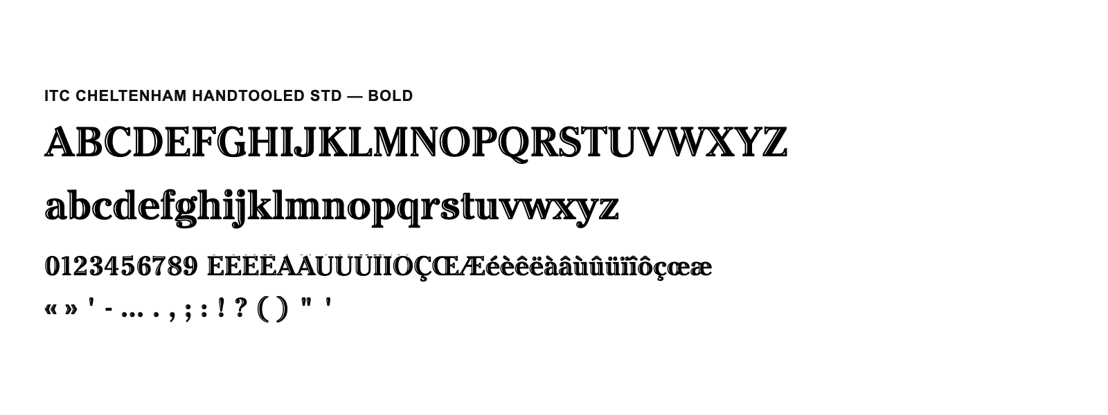 Spécimen de ITC Cheltenham Handtooled Std Bold
