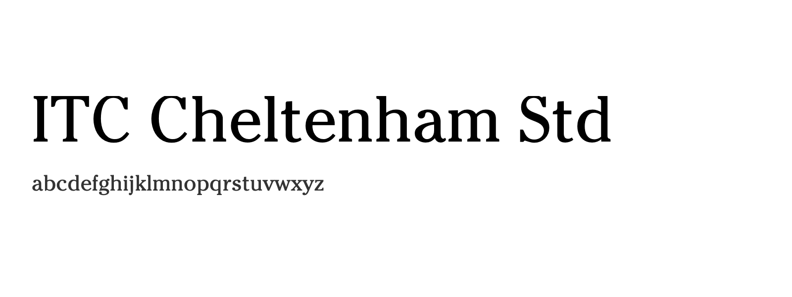 Spécimen de ITC Cheltenham Std