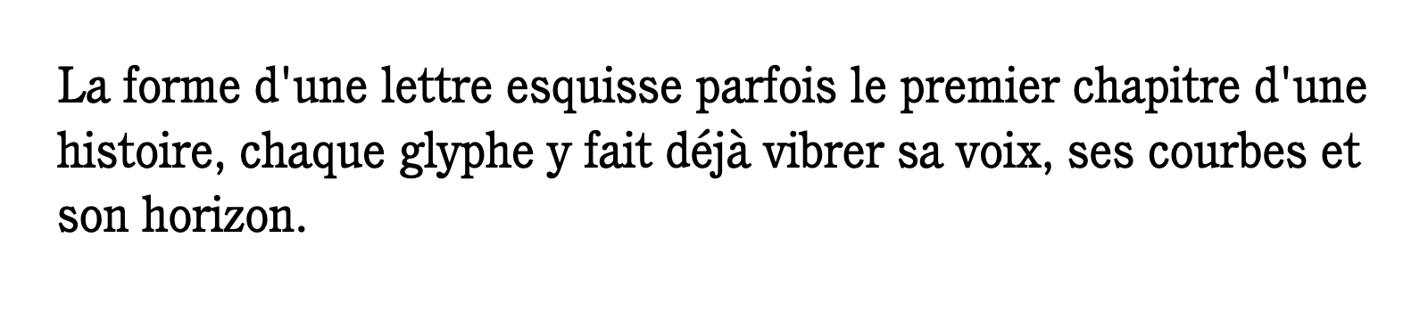 Phrase commune composée en ITC Cushing Std