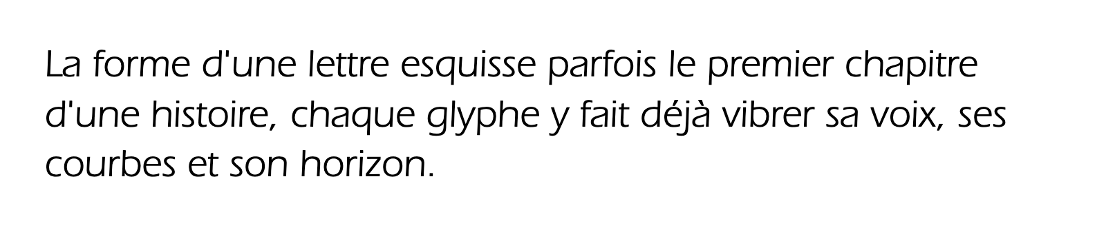 Phrase commune composée en ITC Eras Std