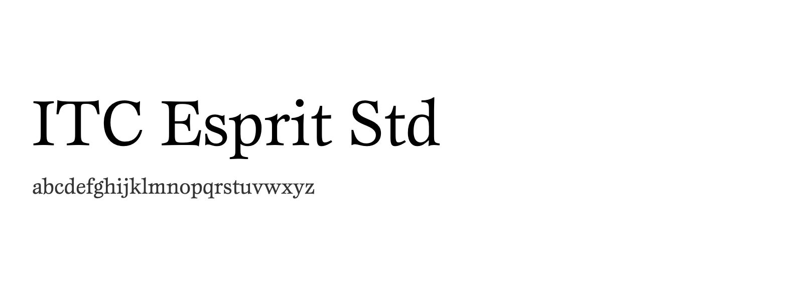 Spécimen de ITC Esprit Std