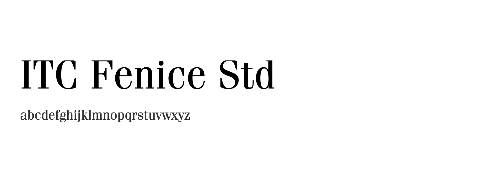 Spécimen de ITC Fenice Std