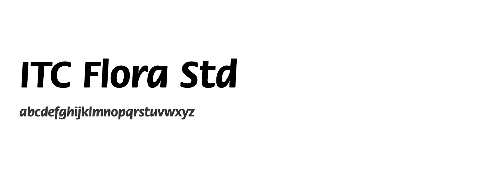 Spécimen de ITC Flora Std