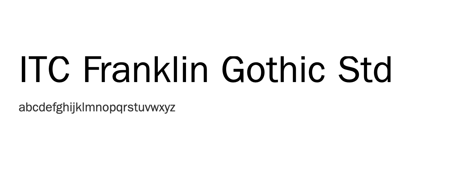 Spécimen de ITC Franklin Gothic Std