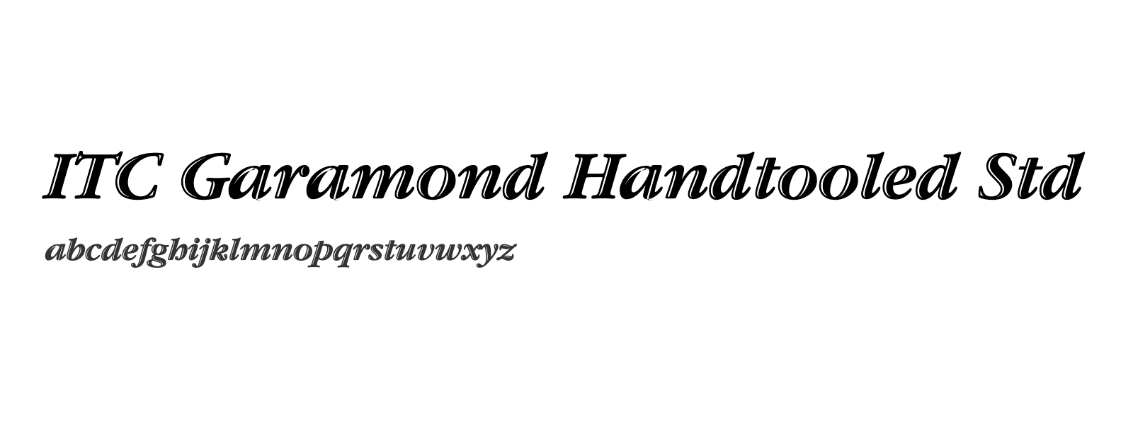 Spécimen de ITC Garamond Handtooled Std