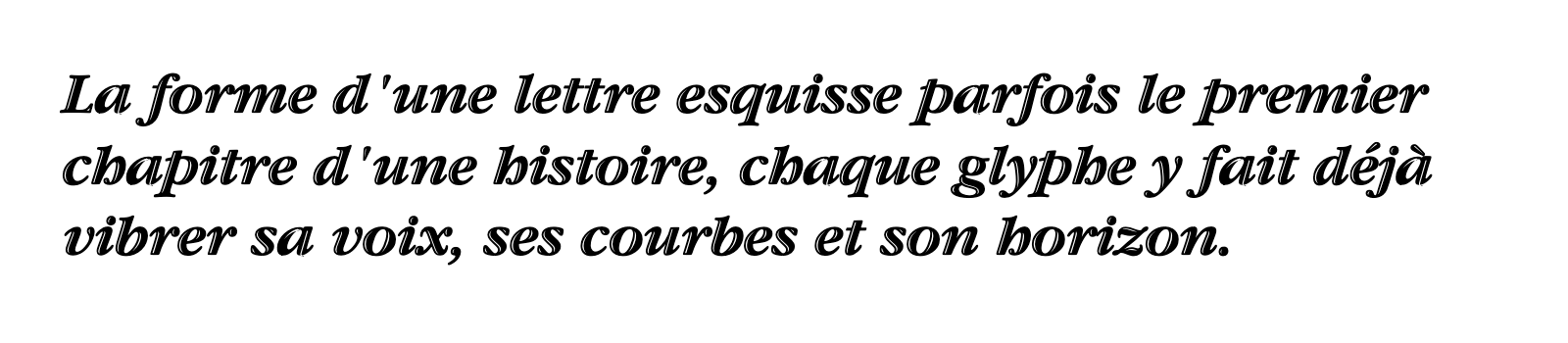 Phrase commune composée en ITC Garamond Handtooled Std