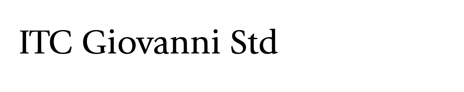 Nom de la famille ITC Giovanni Std composé dans la police