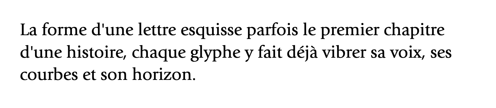 Phrase commune composée en ITC Giovanni Std