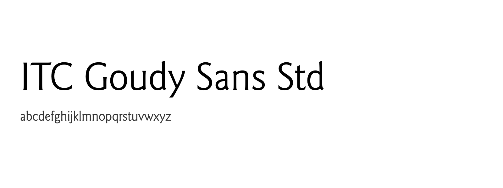 Spécimen de ITC Goudy Sans Std