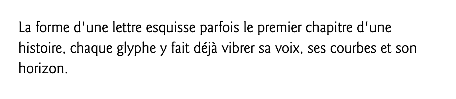 Phrase commune composée en ITC Goudy Sans Std