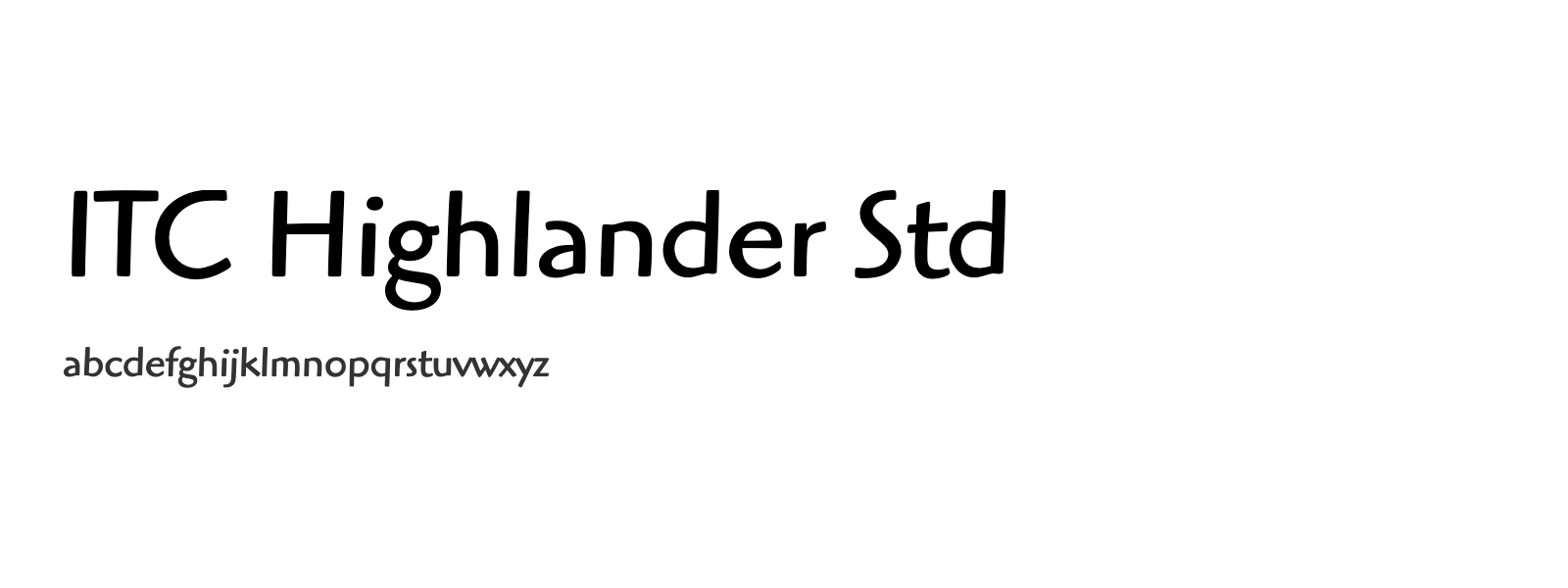 Spécimen de ITC Highlander Std