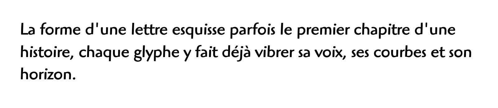 Phrase commune composée en ITC Highlander Std