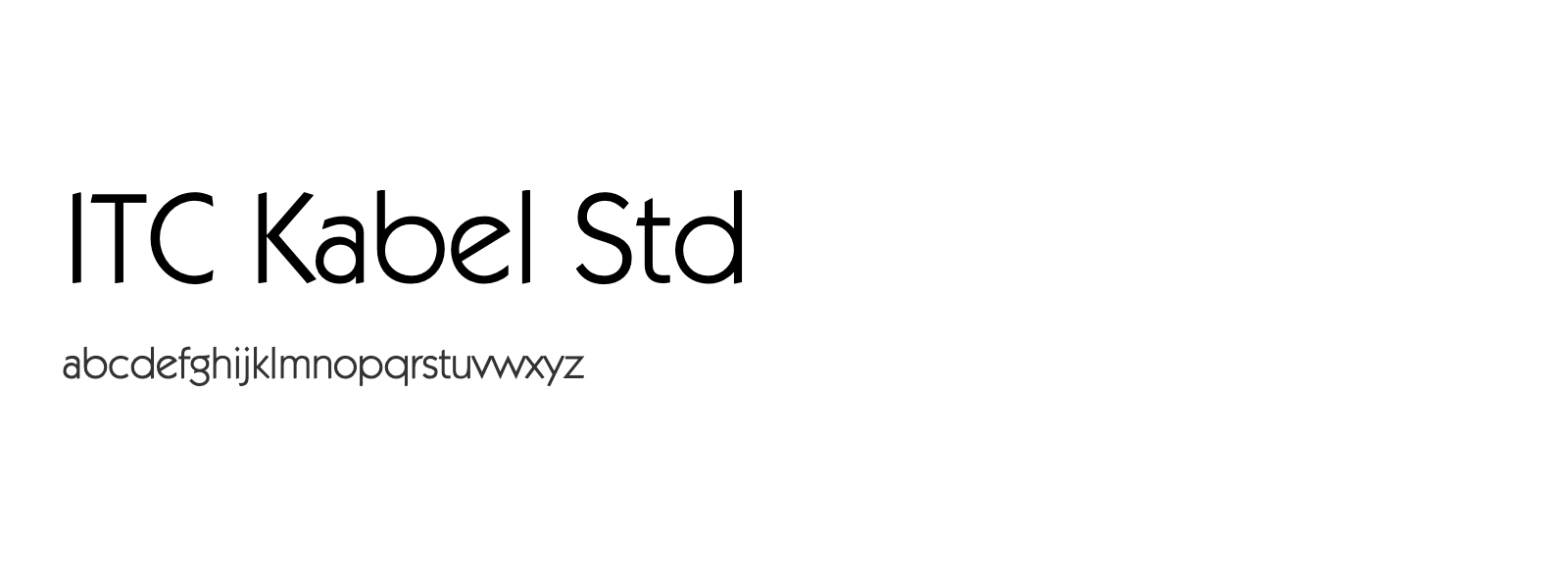 Spécimen de ITC Kabel Std