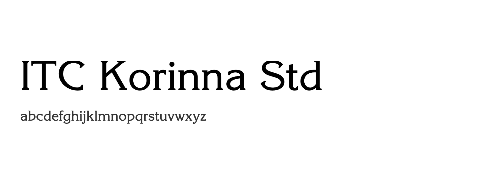 Spécimen de ITC Korinna Std