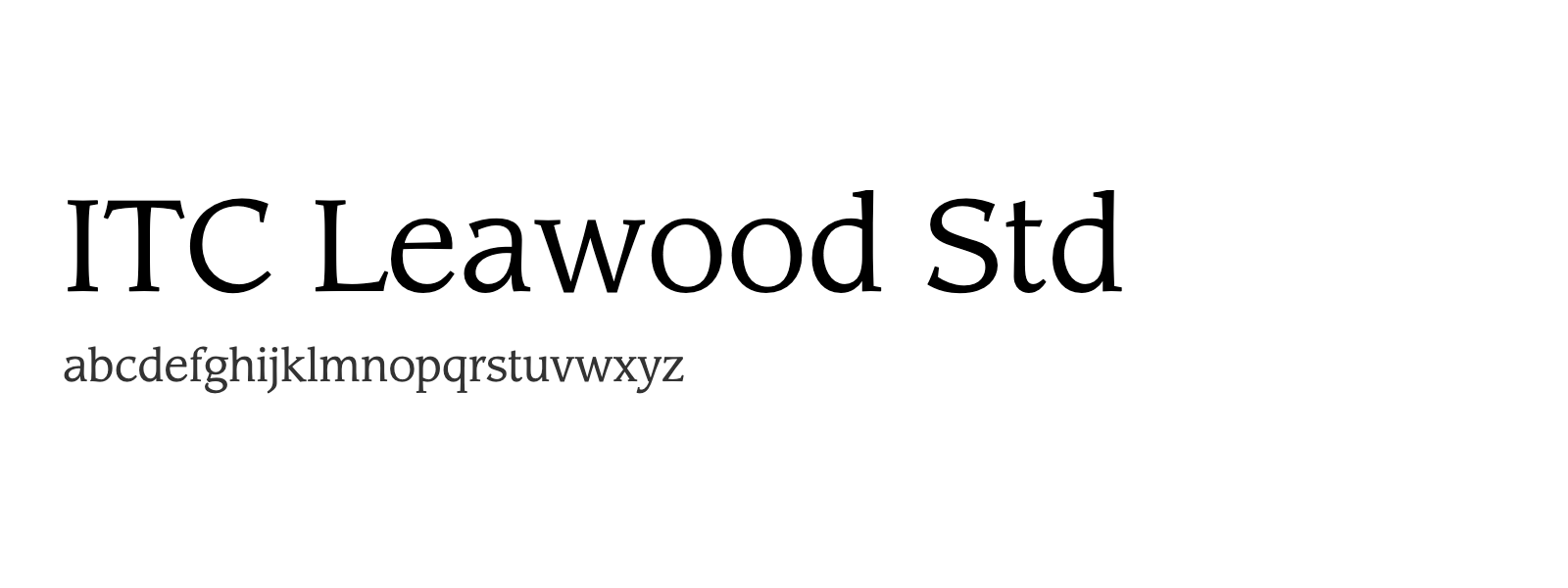 Spécimen de ITC Leawood Std