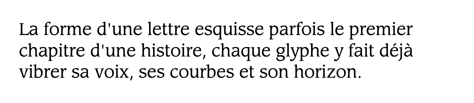 Phrase commune composée en ITC Leawood Std