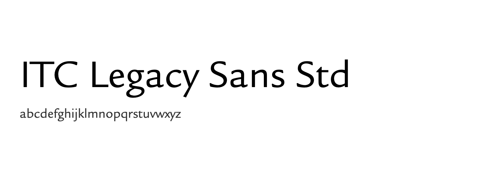 Spécimen de ITC Legacy Sans Std