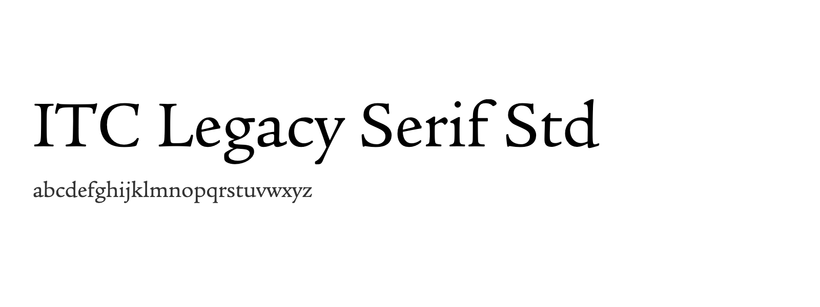Spécimen de ITC Legacy Serif Std