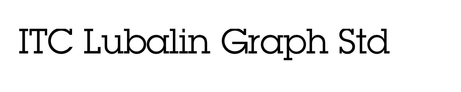 Nom de la famille ITC Lubalin Graph Std composé dans la police