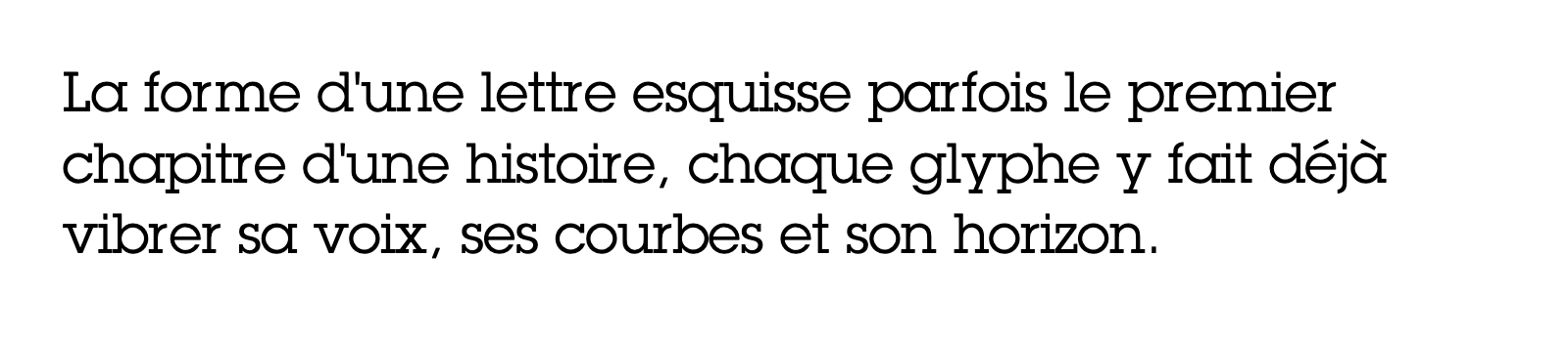 Phrase commune composée en ITC Lubalin Graph Std