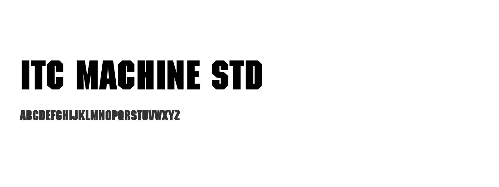 Spécimen de ITC Machine Std