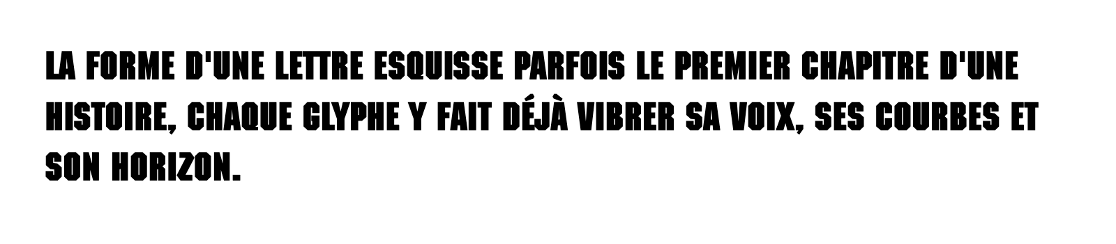 Phrase commune composée en ITC Machine Std