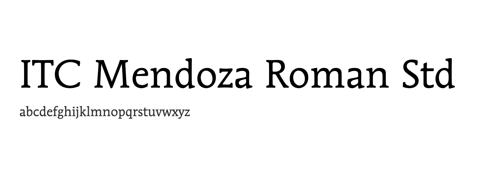 Spécimen de ITC Mendoza Roman Std