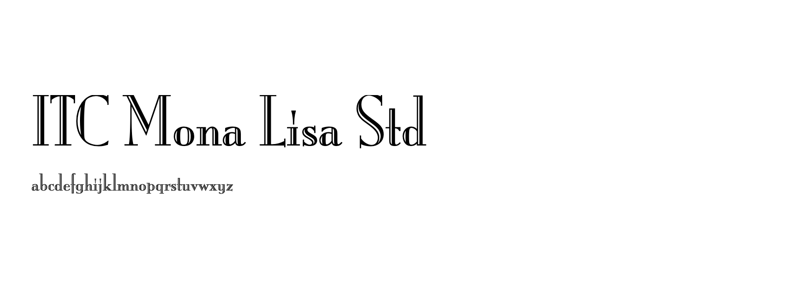 Spécimen de ITC Mona Lisa Std