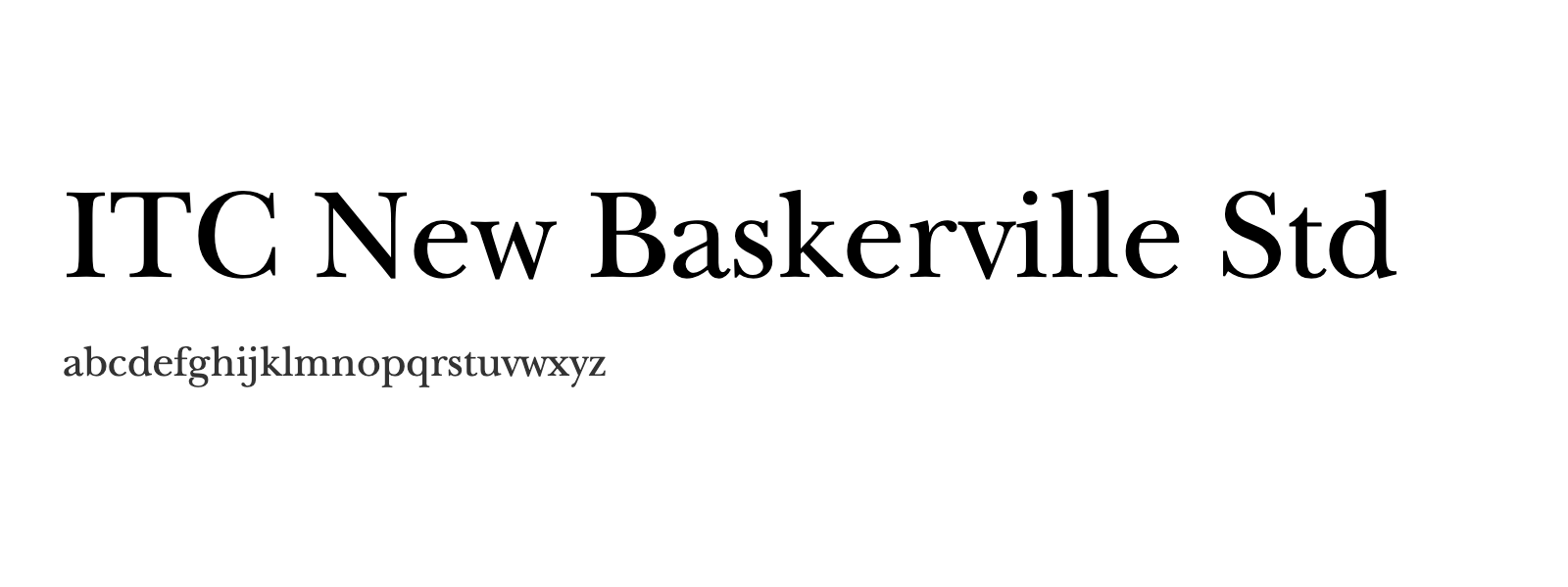 Spécimen de ITC New Baskerville Std