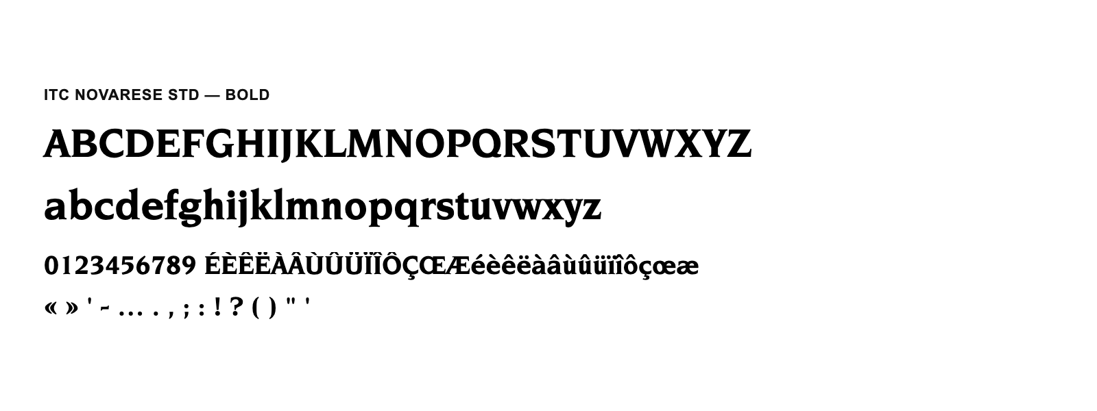 Spécimen de ITC Novarese Std Bold