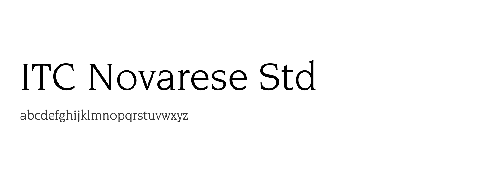 Spécimen de ITC Novarese Std