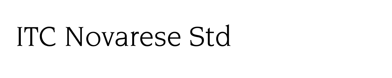 Nom de la famille ITC Novarese Std composé dans la police