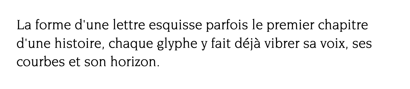 Phrase commune composée en ITC Novarese Std